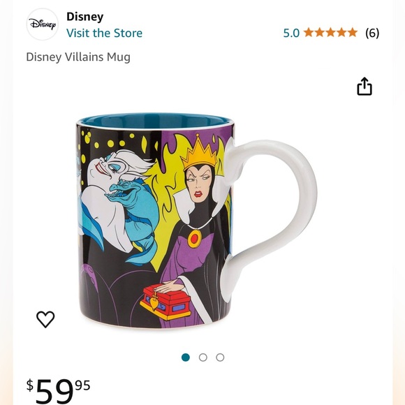 Disney Villains Ceramic Mug feat. Maleficent, Ursula, Evil Queen Queen of Hearts - Picture 10 of 10